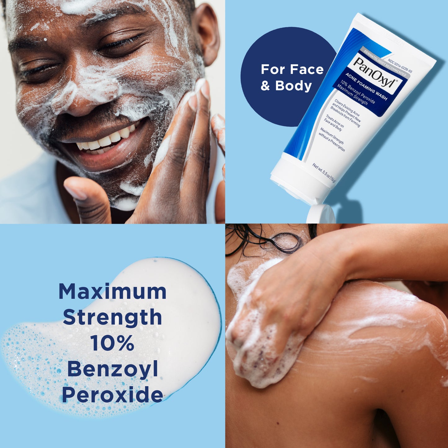 Acne Foaming Wash Benzoyl Peroxide 10% - PanOxyl