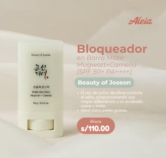 Bloqueador en Barra Mate: Mugwort+Camelia (SPF 50+ PA++++) - Beauty of Joseon