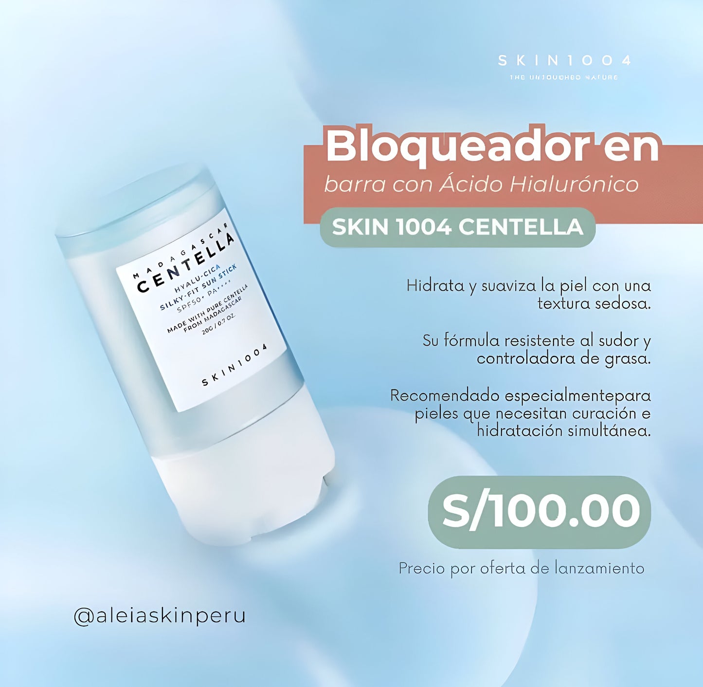 Bloqueador en barra con Ácido Hialuronico Hyalu Cica Fit Sun Stick SPF 50+ PA++++